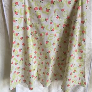 Pretty, cotton skirt white/coral cotton  #107